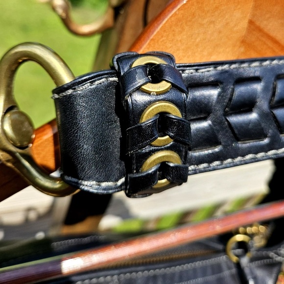 Vintage COACH Legacy Bleecker Felicia Anniversary Tattersall Leather 11424 Black - Picture 8 of 11